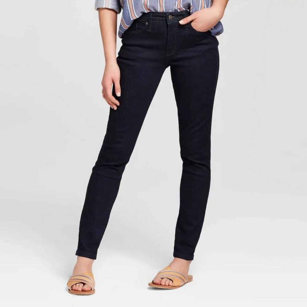 Universal Thread High Rise Black Stretch Cotton Denim Jeans, Size 4